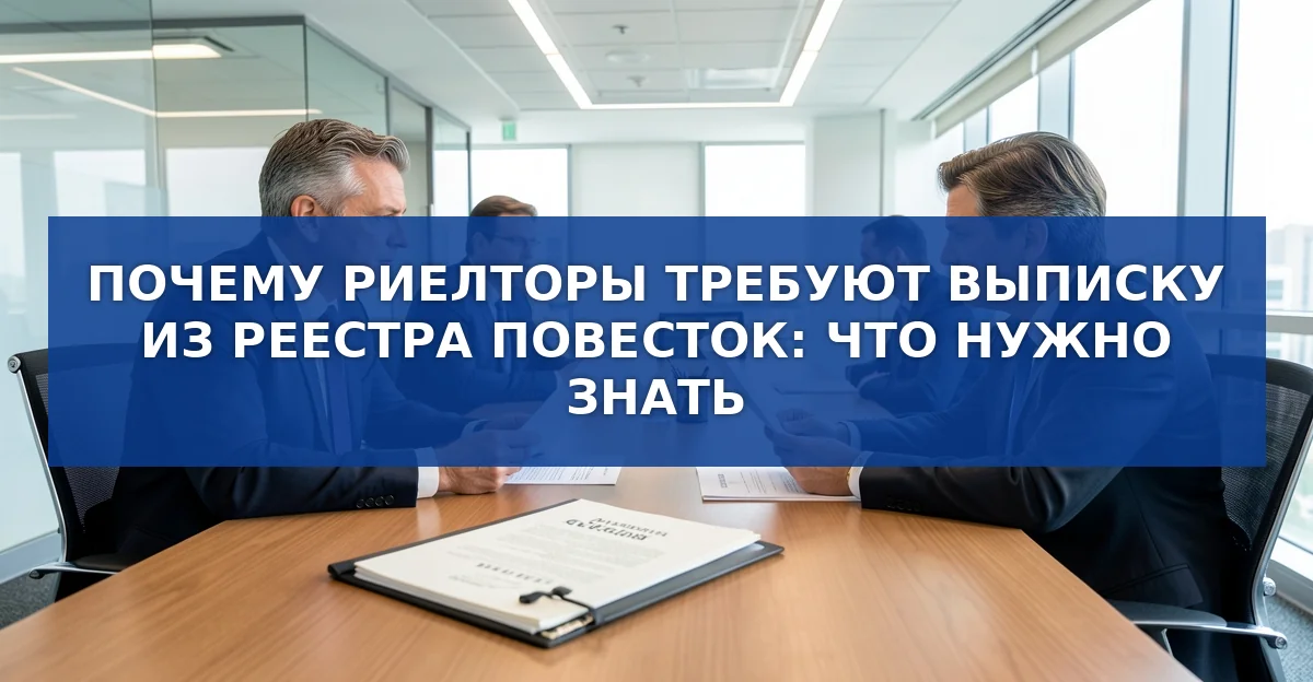 Выписка из реестра повесток: зачем её требуют и какие риски при сделках с недвижимостью