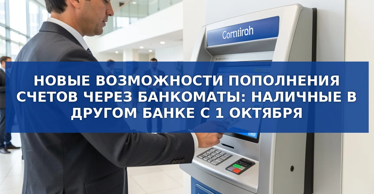 Новые возможности внесения наличных через банкоматы разных банков с 1 октября