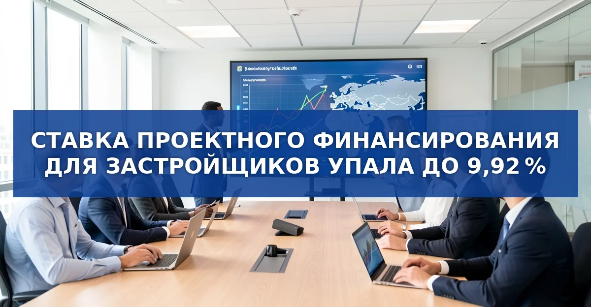 Ставка проектного финансирования для застройщиков упала до 9,92 %: что изменится в строительстве