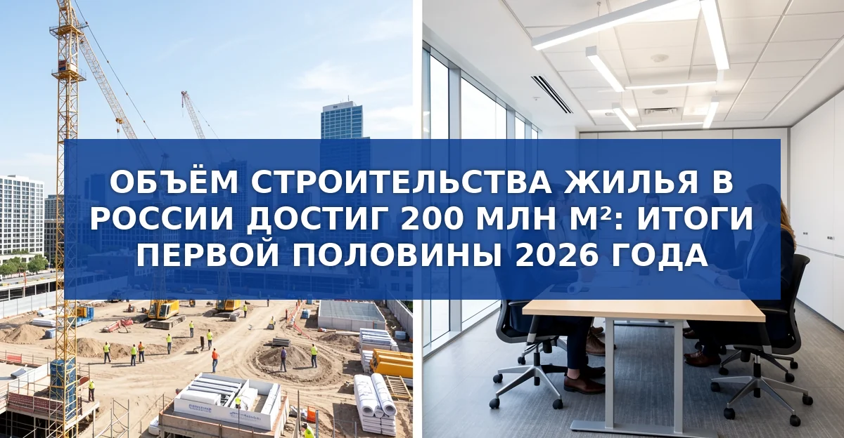 Строительство жилья в России в 2026 году: текущие объёмы, динамика и региональные лидеры