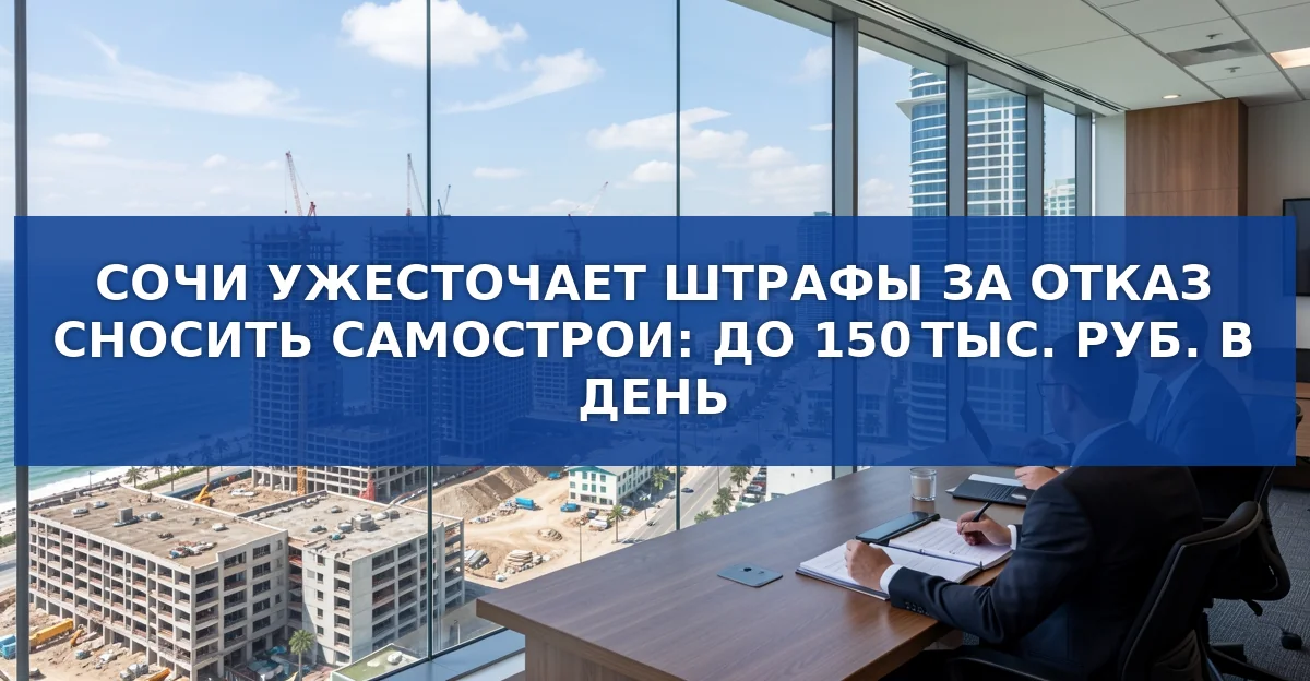 Сочи усиливает штрафы за незаконные самострои: новые меры и их последствия