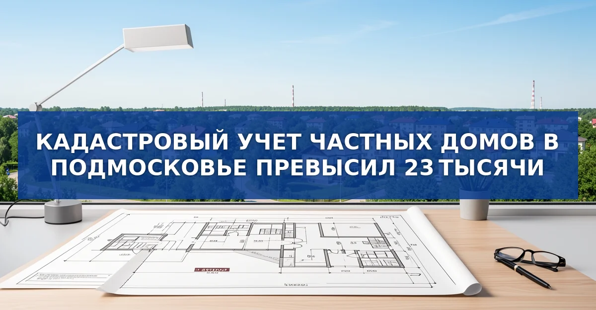 Кадастровый учет частных домов в Подмосковье превысил 23 тысячи за полугодие 2026 года