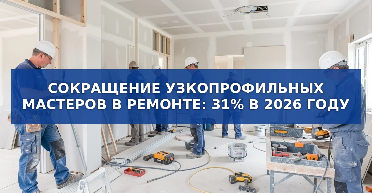 Сокращение узкопрофильных мастеров и рост универсальных специалистов в России в 2026 году