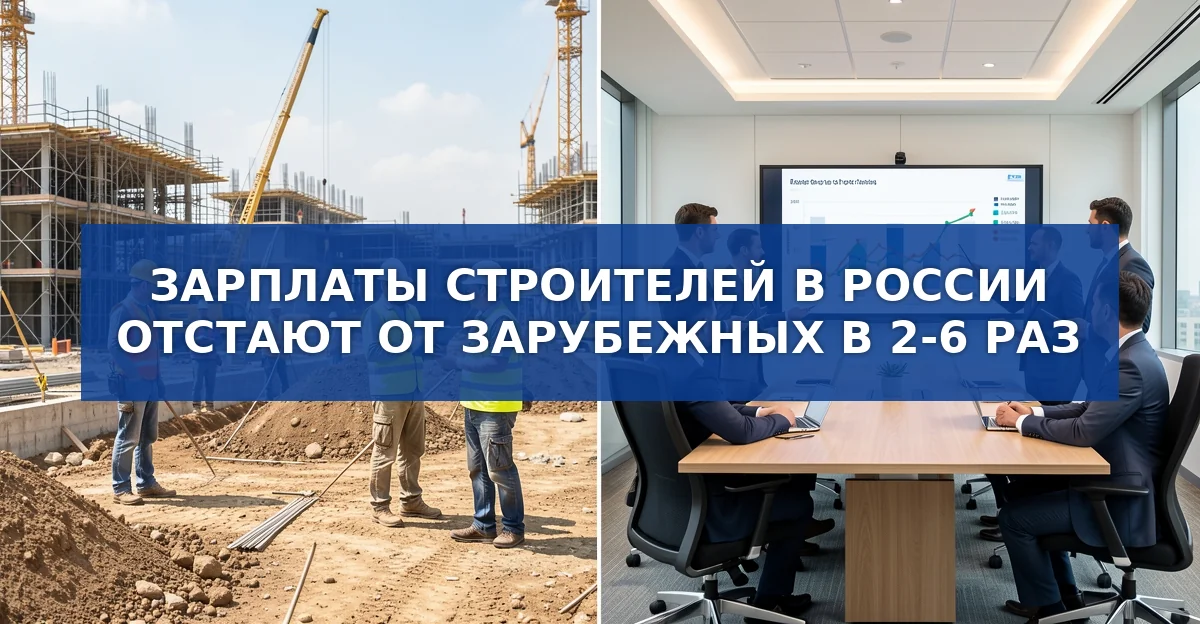 Зарплаты строительных специалистов в России отстают от зарубежных в 2‑3 и более раз
