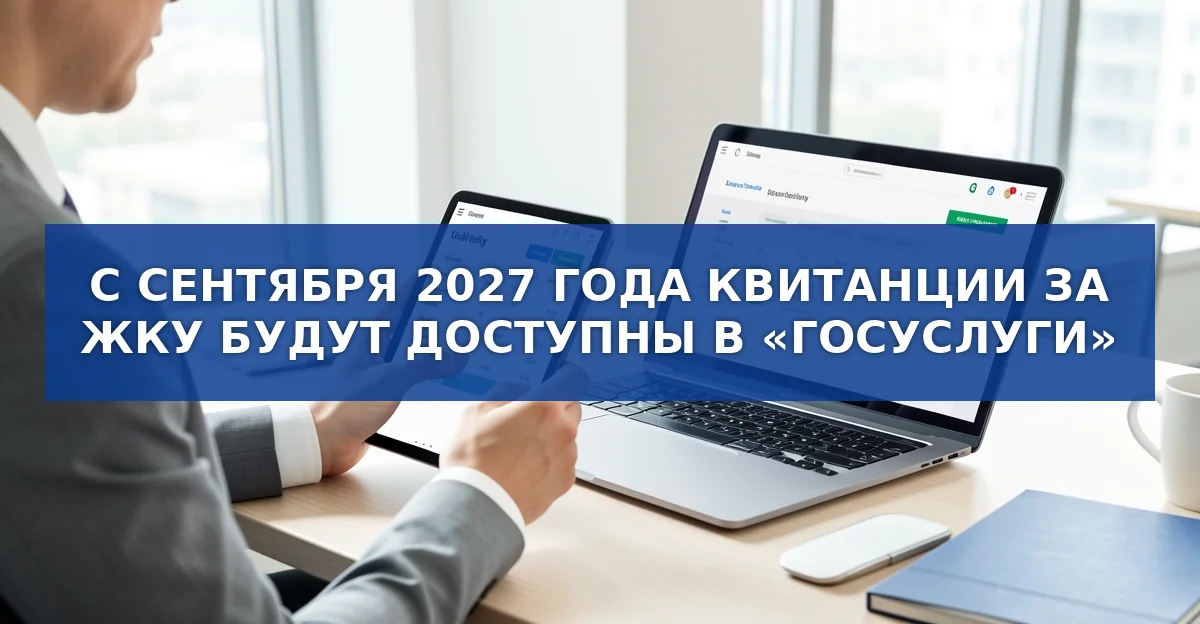 Электронные квитанции за ЖКУ появятся в Госуслуги с сентября 2027 года