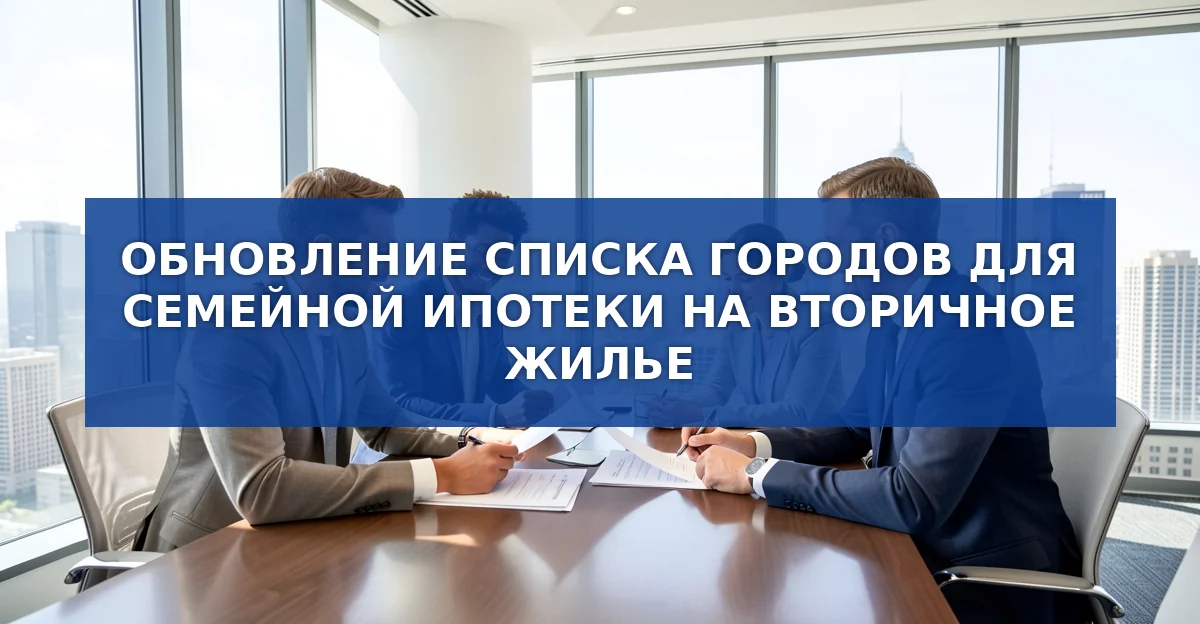 Обновление списка городов для получения семейной ипотеки на вторичное жильё