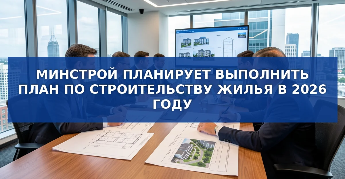 Минстрой уверенно движется к выполнению плана по строительству жилья в 2026 году