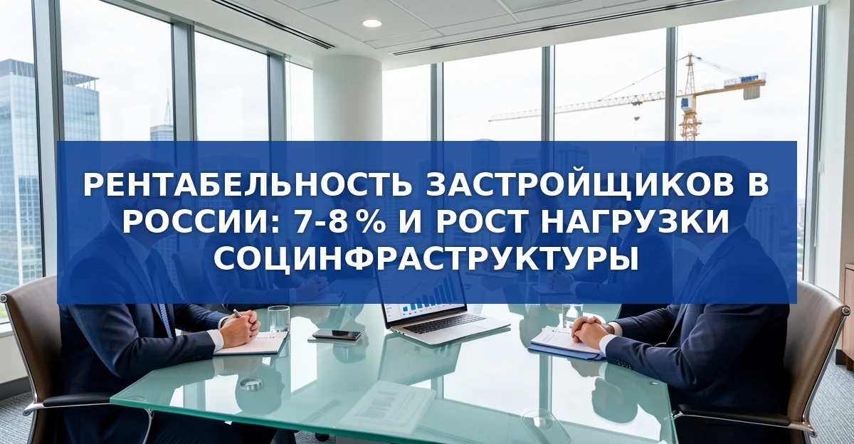 Рентабельность застройщиков в России: 7‑8 % и рост социальных обязательств до триллиона рублей
