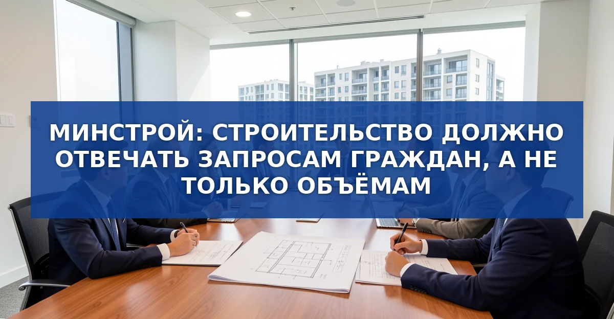 Строительство должно отвечать запросам граждан, а не только объёмам ввода — Минстрой