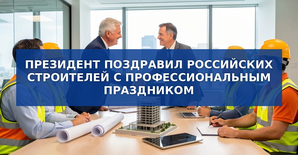 Поздравление Президента России с Днём строителей и взгляд в будущее отрасли