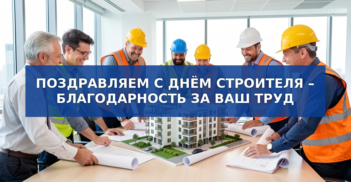 Поздравление ЮгСтройИнвест к Дню строителя: ценим труд и новые проекты