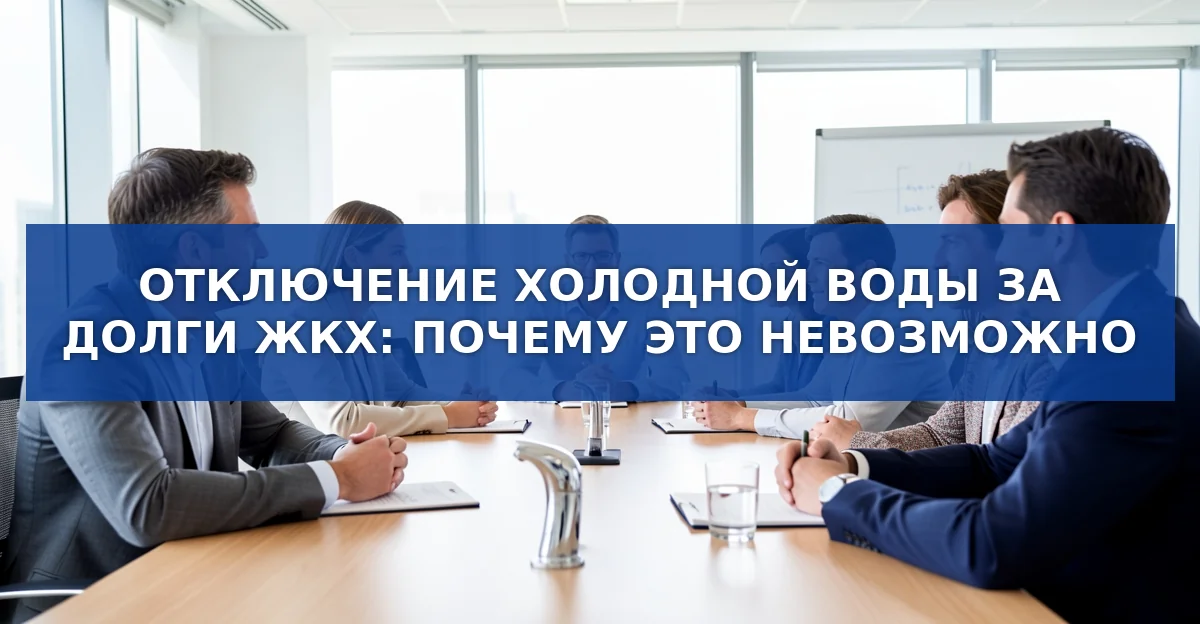 Отключение холодной воды за долги ЖКХ: почему это недопустимо