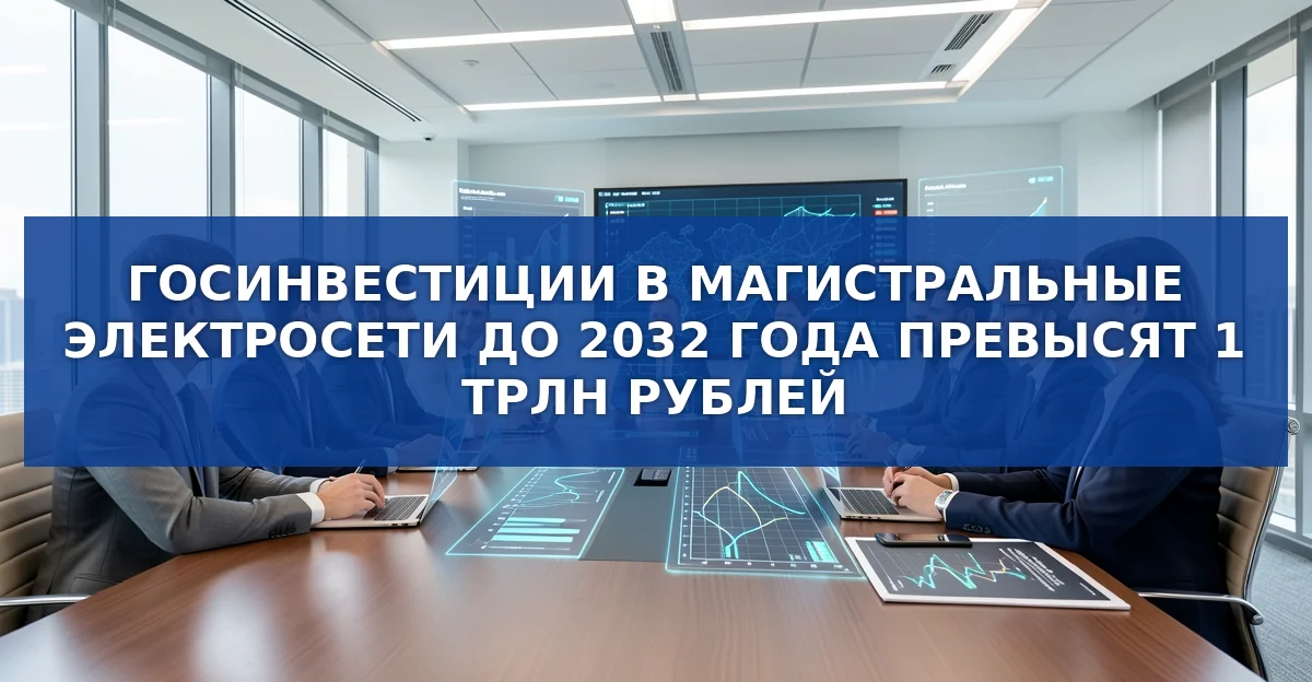 Госинвестиции в магистральные электросети к 2032 году превысят один триллион рублей