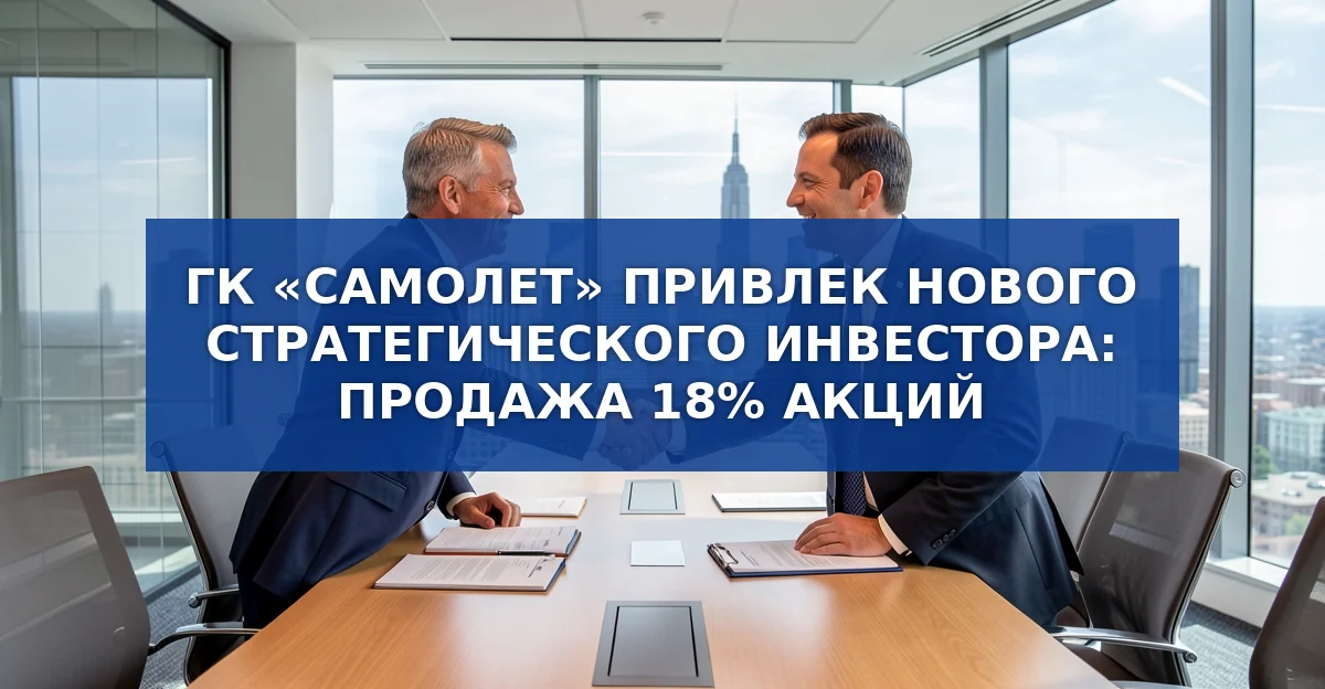 ГК «Самолет» привлек нового стратегического инвестора: фонд Fonte Inceptia Alpha Fund приобрёл 18 % акций