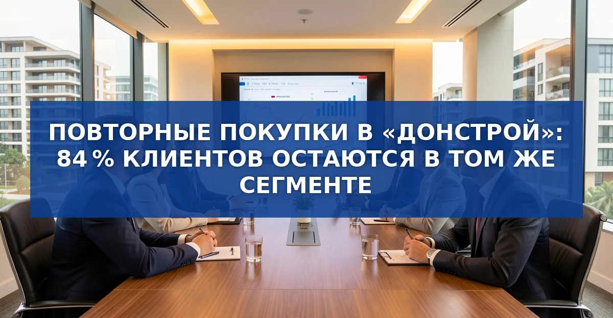 Повторные покупки в «Донстрой»: 84 % клиентов остаются в том же ценовом сегменте