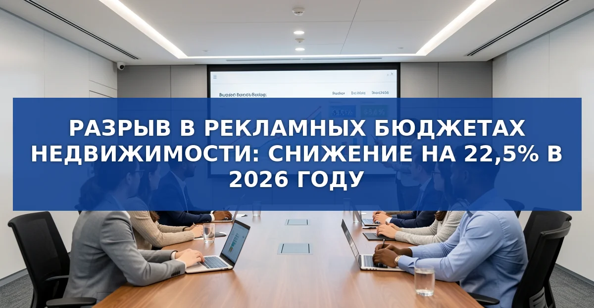 Сокращение рекламных бюджетов в недвижимости: падение на 22,5 % в первой половине 2026 года