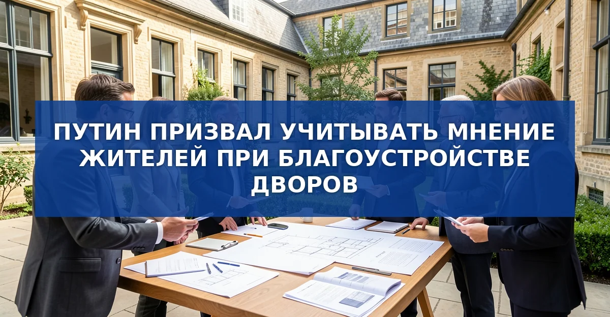 Путин призвал привлекать жителей к благоустройству дворов