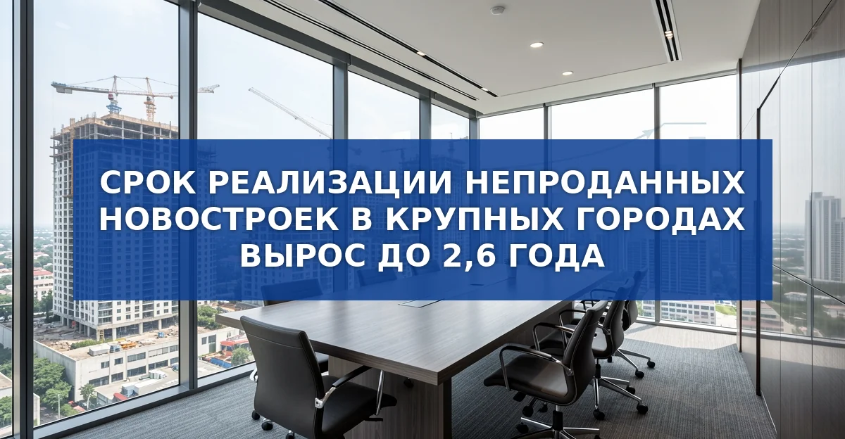 Продажа оставшихся новостроек в крупнейших городах России займет до 3,8 лет