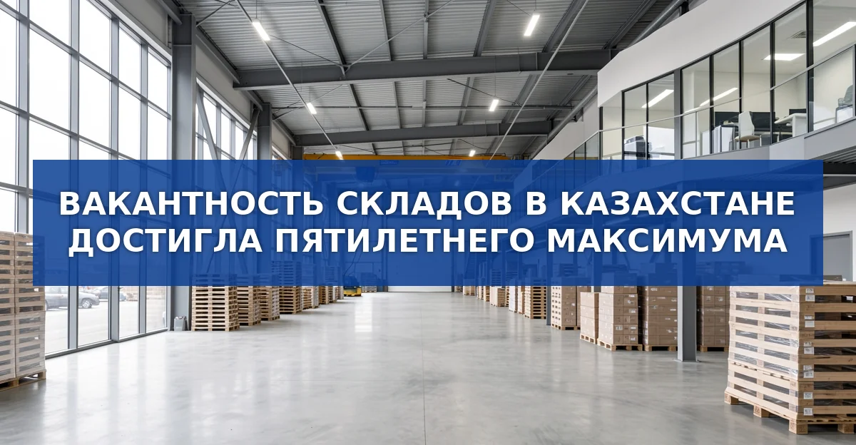 Вакантность складов в Казахстане достигла рекордного уровня: причины и перспективы