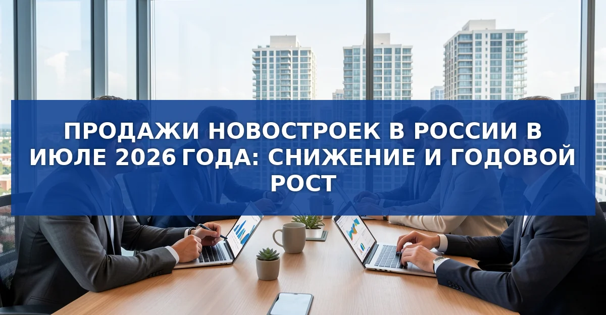 Продажи новостроек в России в июле 2026 года: падение в столице и рост в целом полугода