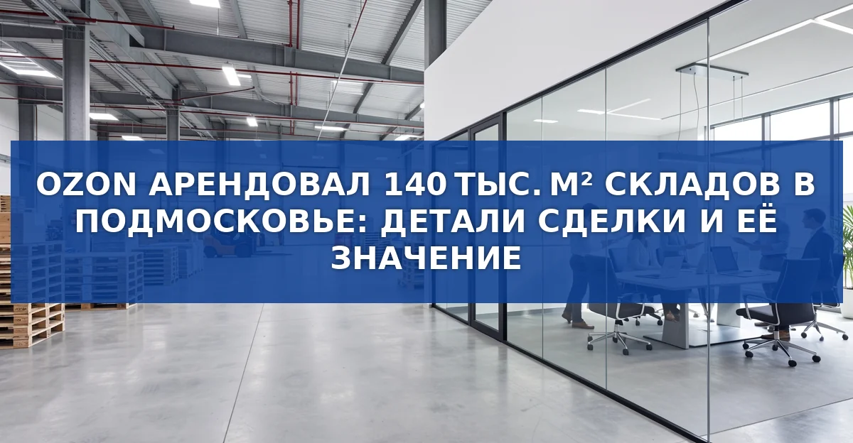 Ozon арендовал 140 000 м² складов в Подмосковье: детали сделки и её влияние на рынок