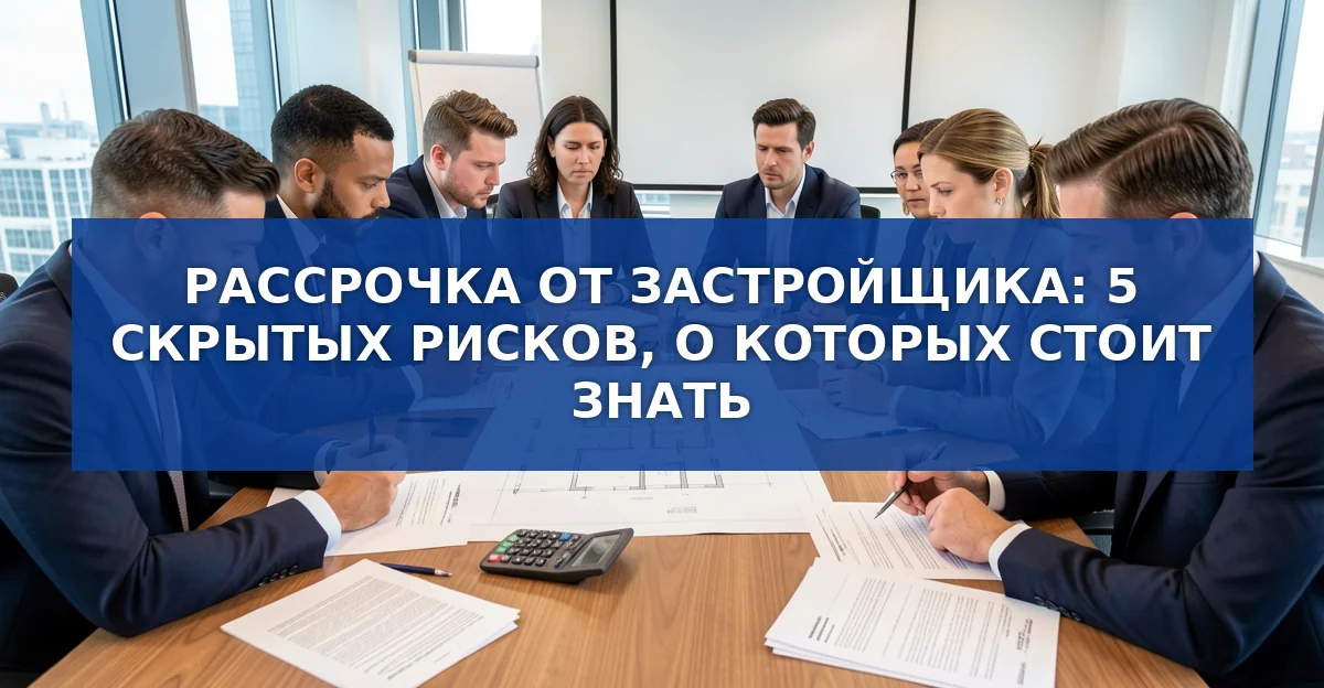 Рассрочка от застройщика: пять скрытых рисков, которые нельзя игнорировать