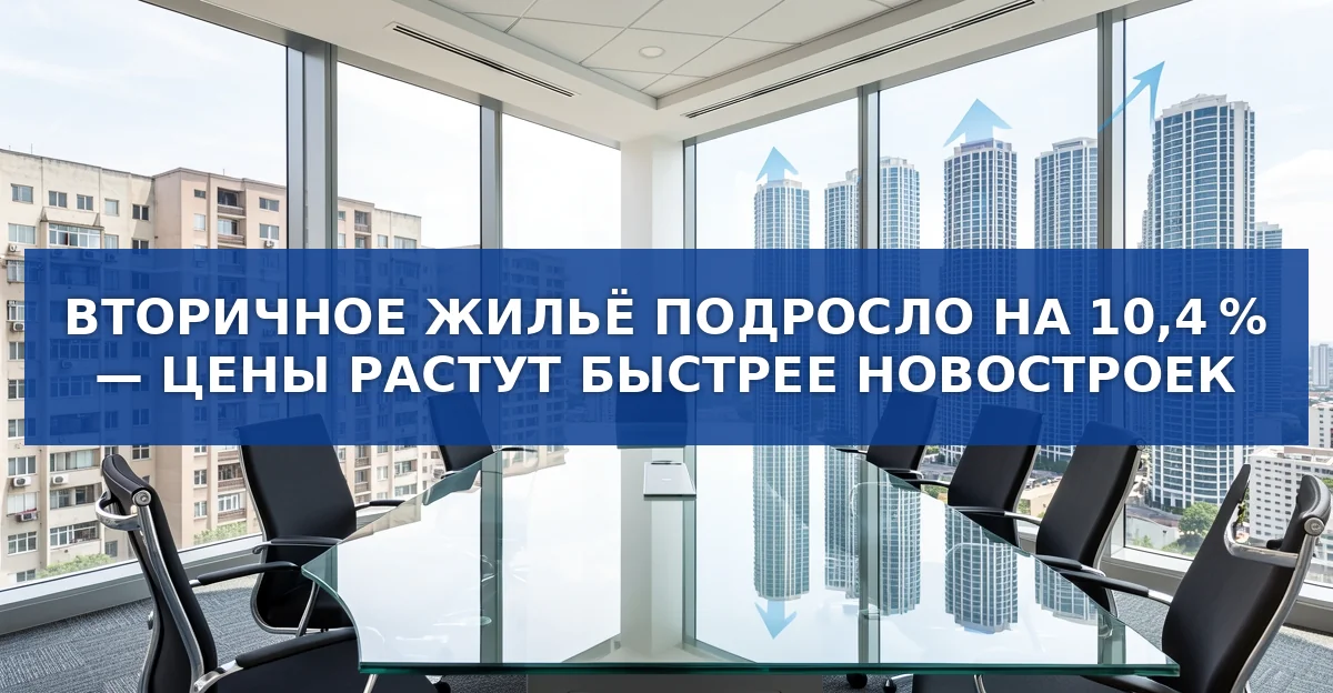 Цены на вторичное жильё выросли на 10,4 % за год, обойдя новостройки
