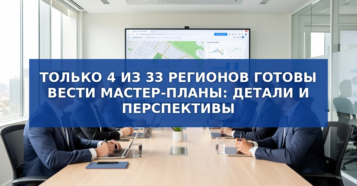 Четыре региона готовы к полному циклу разработки мастер‑планов