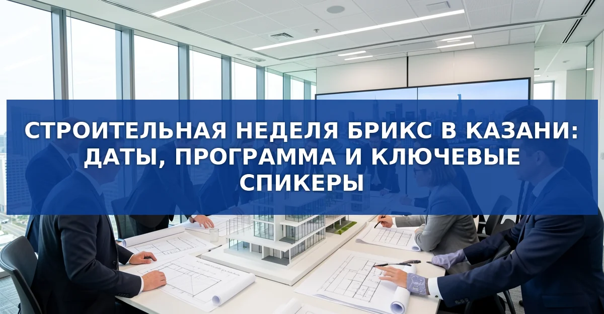 Строительная неделя в Казани: программы, спикеры и международный диалог БРИКС