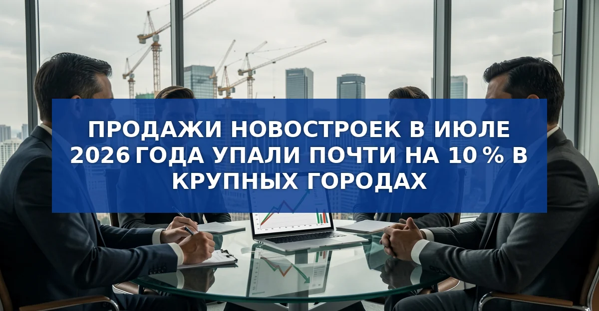 Снижение продаж новостроек в июле 2026 года: причины, масштабы и прогнозы