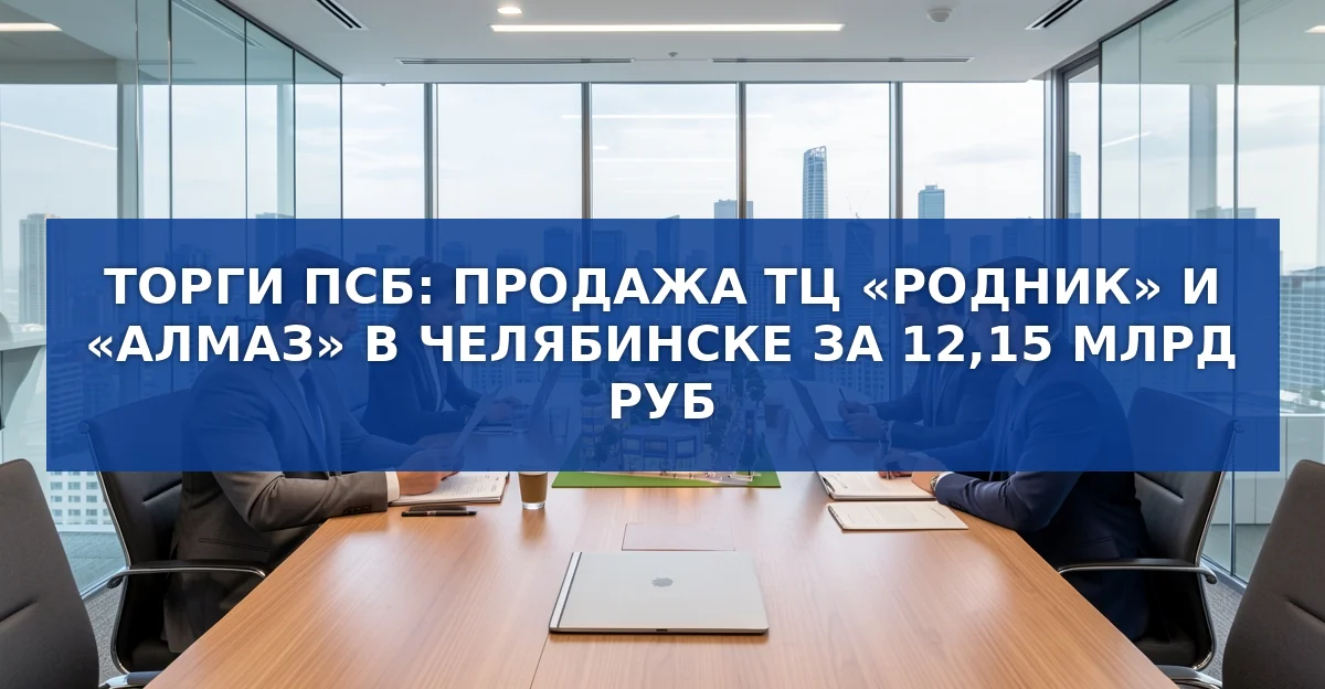 Аукцион ПСБ: продажа торговых центров «Родник» и «Алмаз» за 12,15 млрд рублей в Челябинске
