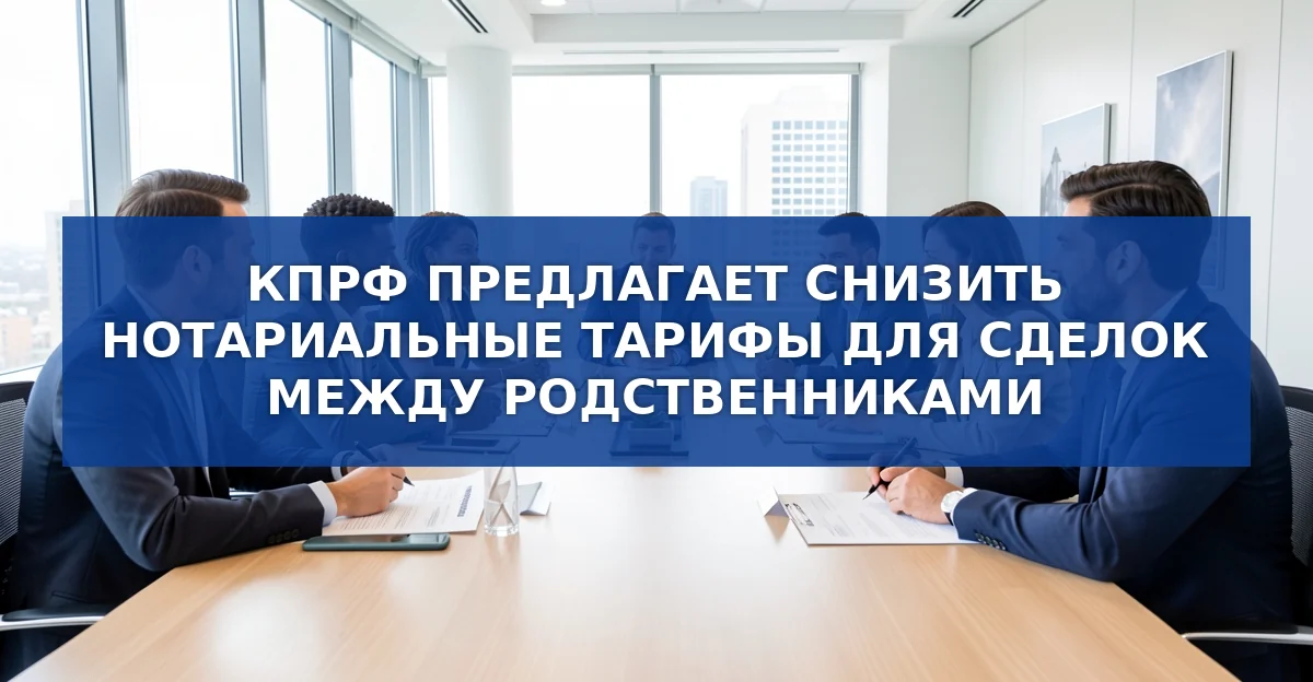 КПРФ предлагает сократить нотариальные тарифы при сделках между родственниками