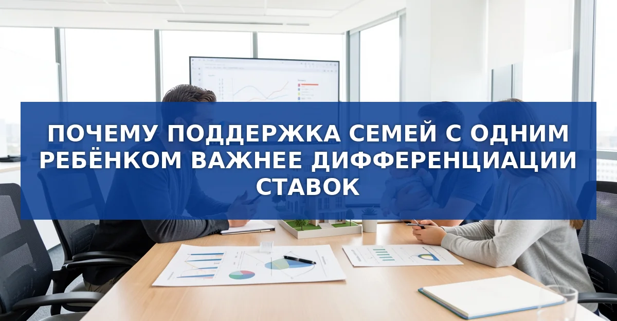 Почему поддержка семей с первым ребёнком важнее, чем дифференциация ставок по количеству детей