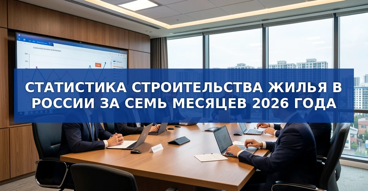 Статистика строительства жилья в России за первые семь месяцев 2026 года