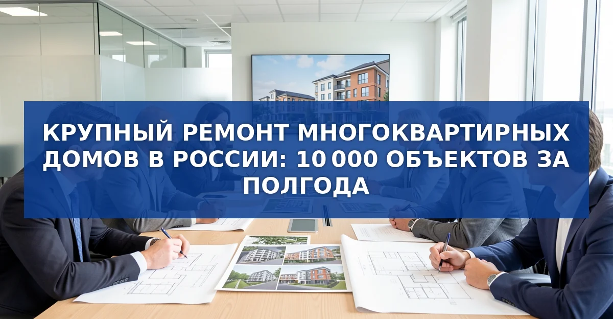 Капитальный ремонт почти 10 000 домов в России за первое полугодие 2026 года