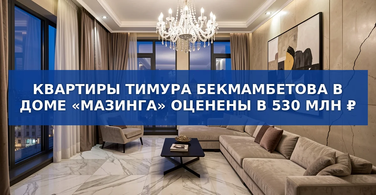 Элитные квартиры Тимура Бекмамбетова в доме «Мазинга»: оценка 530 млн рублей