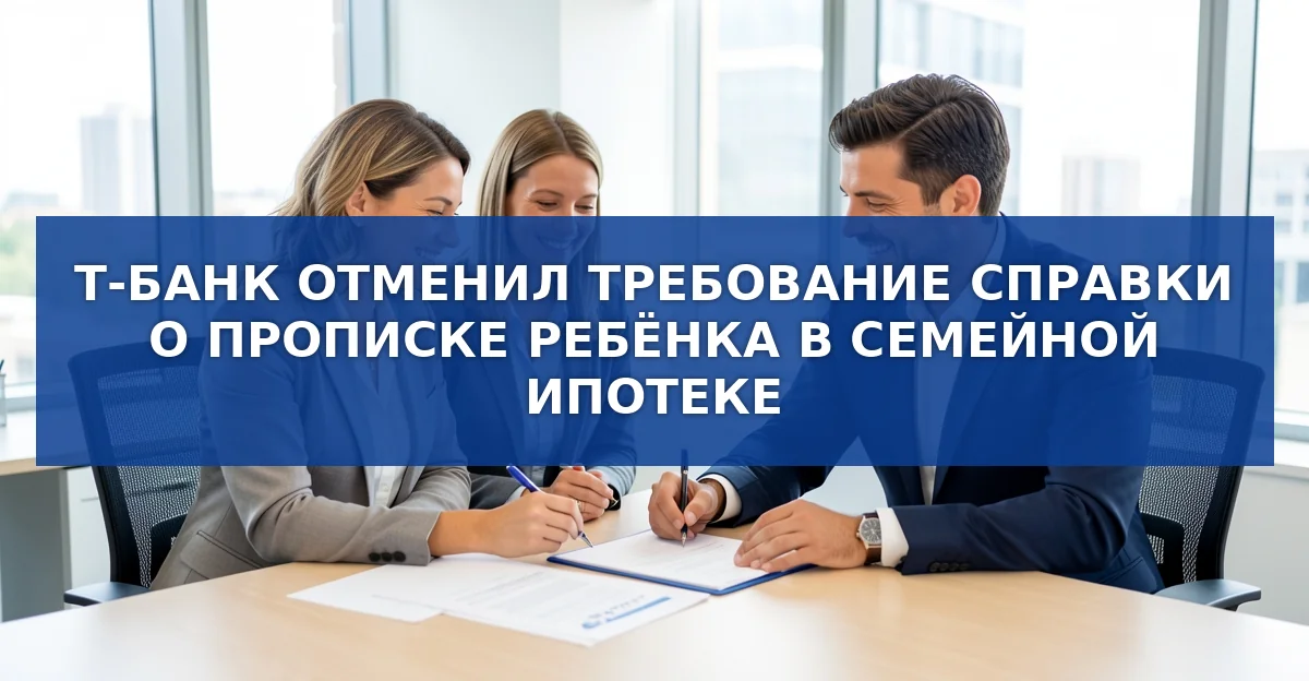 Т‑Банк упростил семейную ипотеку: теперь без справки о прописке ребёнка