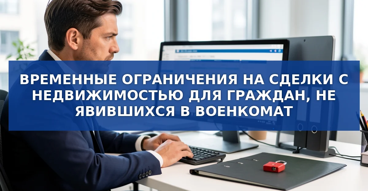 Временные ограничения на сделки с недвижимостью: что нужно знать гражданам на воинском учёте
