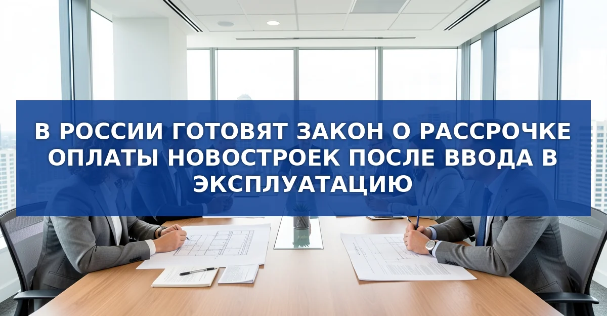 В России готовят закон, позволяющий платить за новостройку в рассрочку после ввода в эксплуатацию