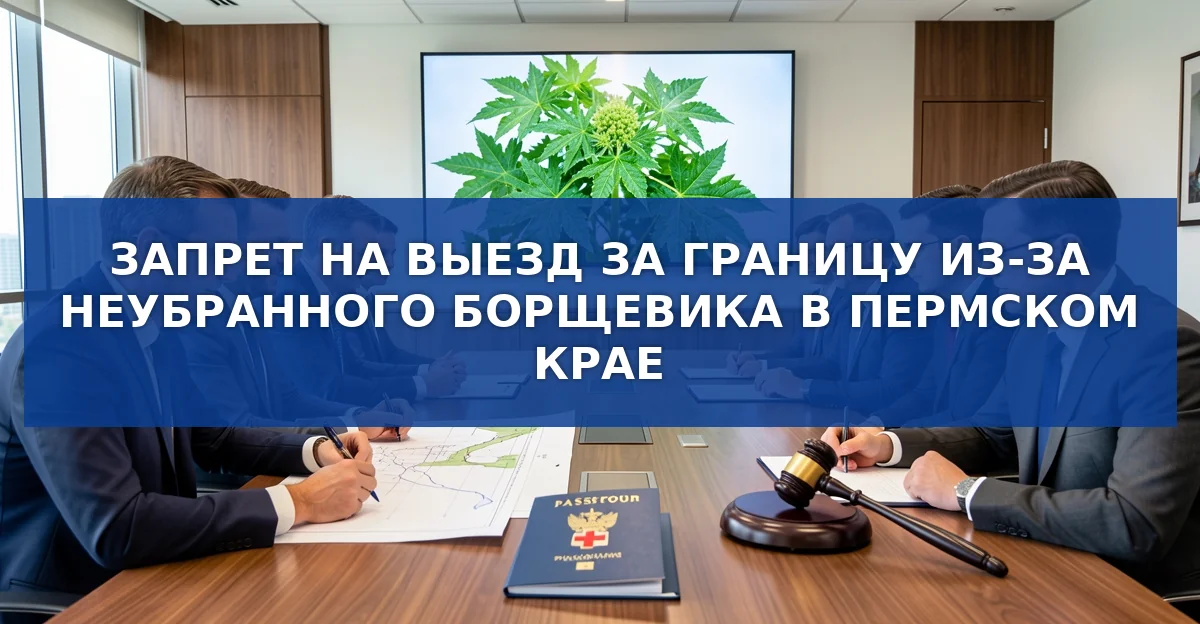 Запрет на выезд за границу из‑за неубранного борщевика в Пермском крае