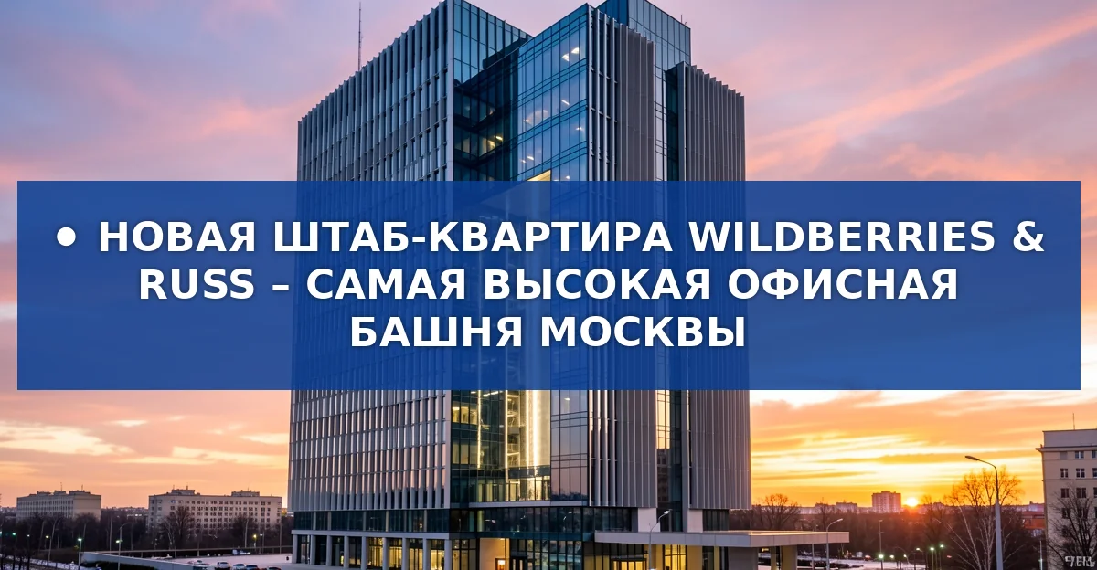 Новый небоскрёб Wildberries и Russ: самая высокая офисная башня Москвы