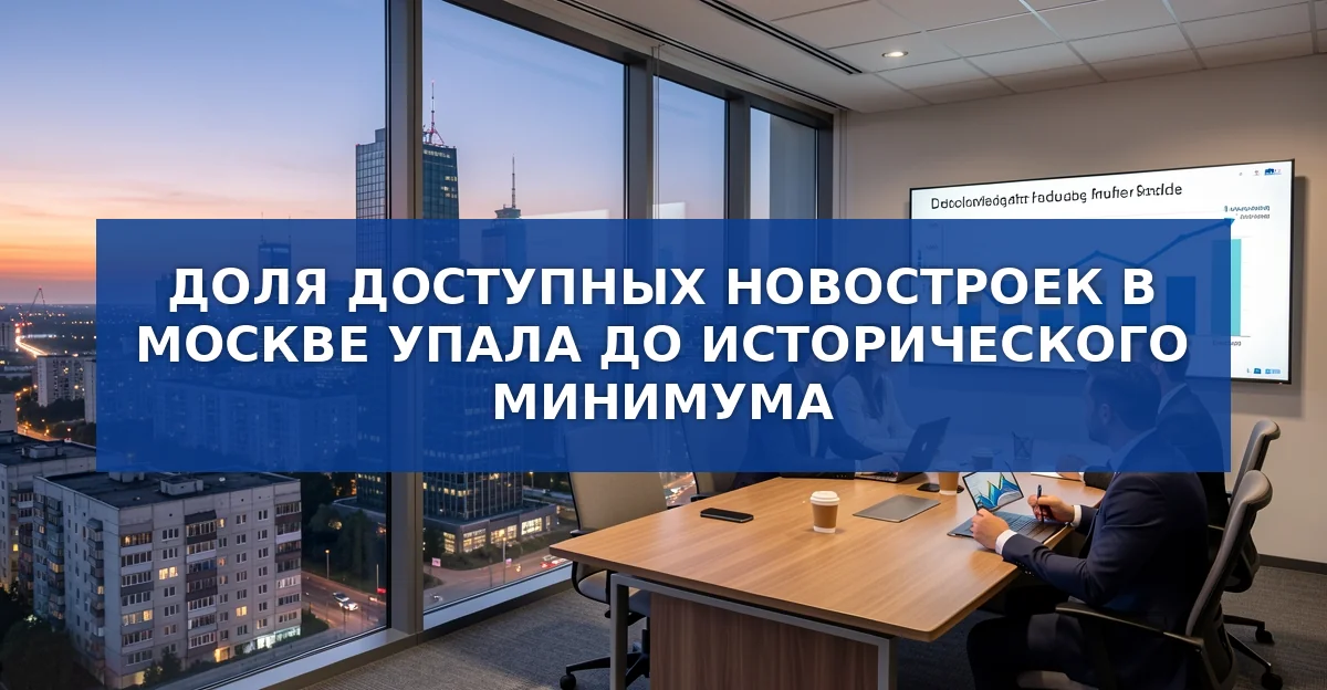 Доля доступных новостроек в старой части Москвы упала до рекордного минимума