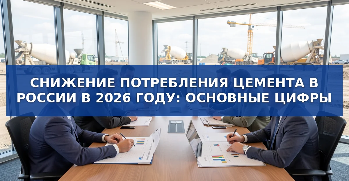 Снижение потребления цемента в России в 2026 году: причины и последствия