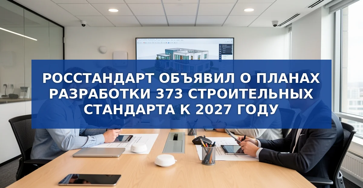 Росстандарт к 2027 году подготовит 373 новых строительных стандарта