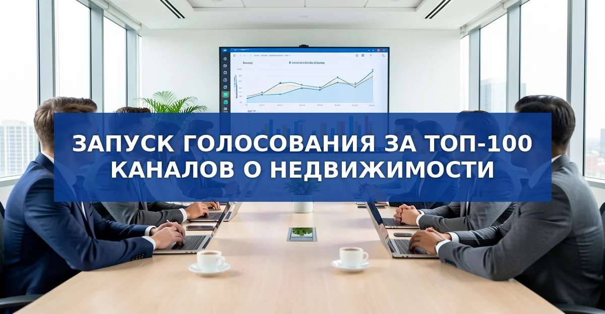 Голосование за лучшие 100 Telegram‑каналов о недвижимости: как будет формироваться рейтинг