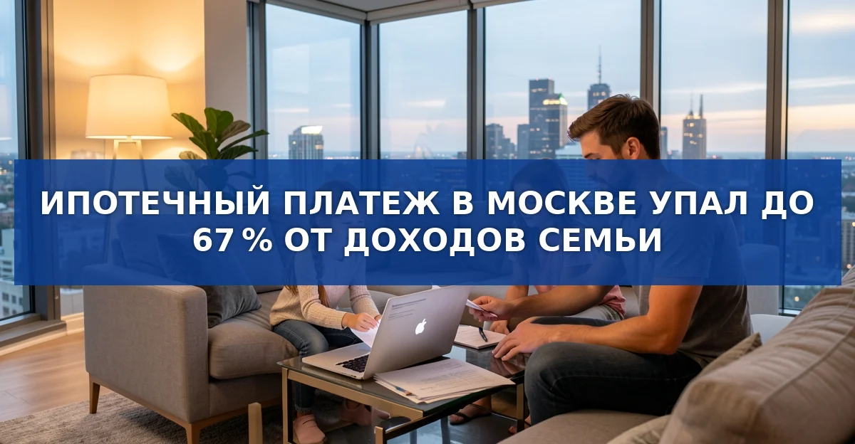 Ипотечный платеж в Москве упал до 67 % от доходов семьи: что изменилось?