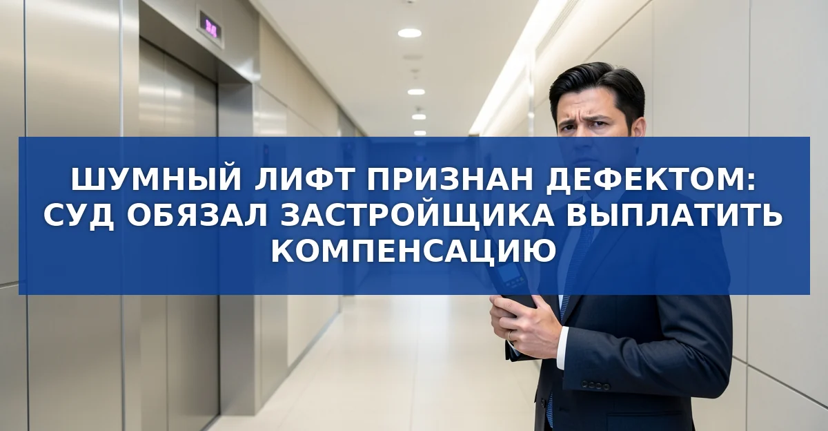 Шум от лифта в новостройке признан дефектом: суд обязал застройщика выплатить компенсацию