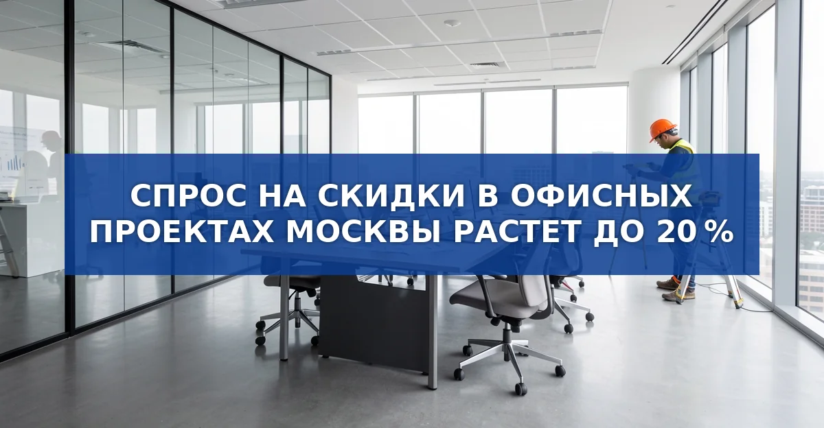 Скидки 10‑20 % стали обязательным условием при покупке небольших офисов в Москве