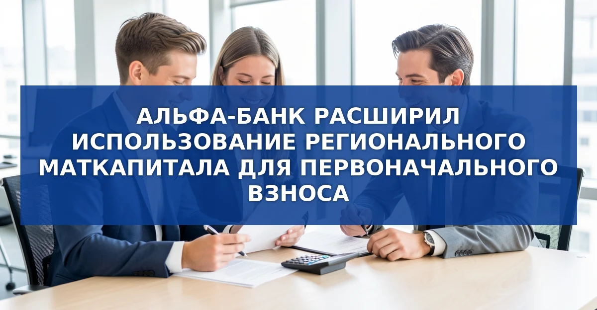 Альфа‑Банк разрешил использовать региональный маткапитал как первоначальный взнос