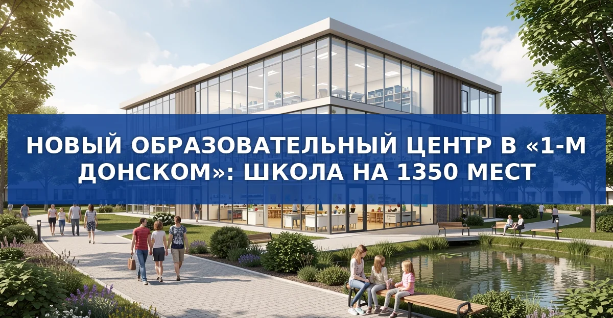 В «1‑м Донском» появится школа на 1350 мест: новый образовательный центр и соцкластер